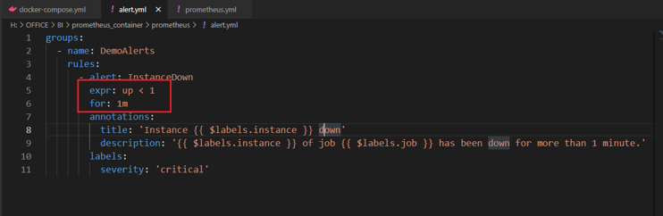 Alerting in Prometheus with AlertManager